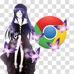 Accel World Browser Icons Win  tiles, , purple-haired female anime character transparent background PNG clipart
