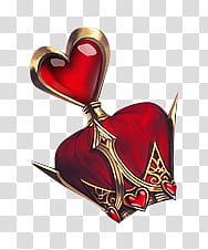 Alice In Wonderland I, red heart crown transparent background PNG clipart