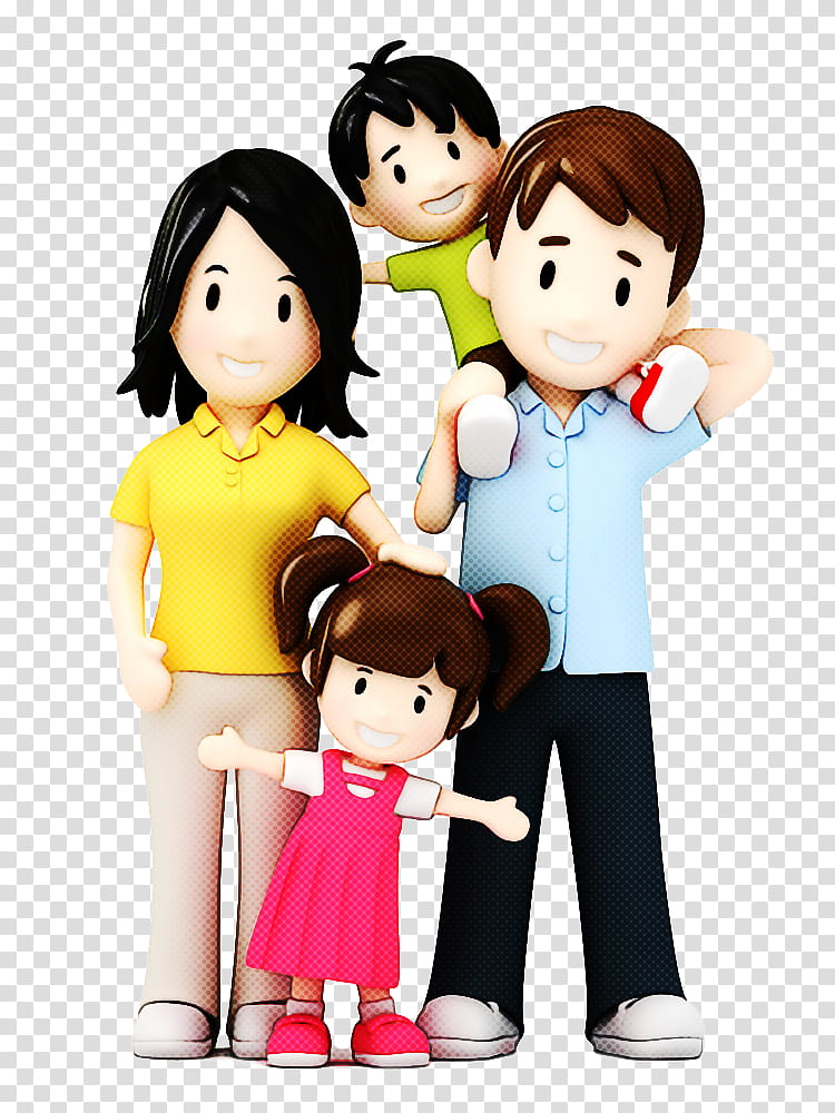 cartoon people youth friendship interaction, Cartoon, Child, Gesture, Finger, Animation, Family, Black Hair transparent background PNG clipart