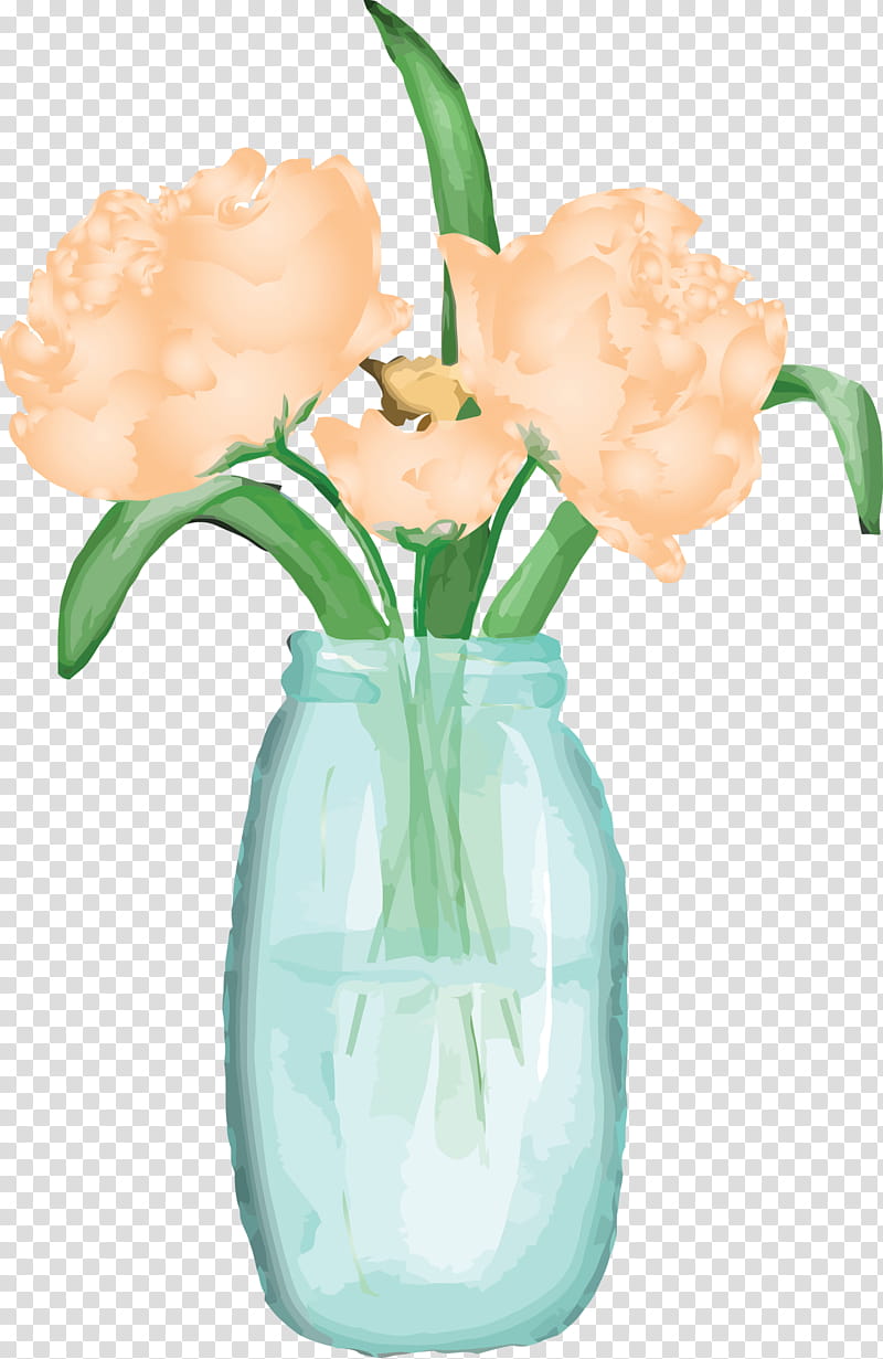 flower vase cut flowers plant artifact, Watercolor Mason Jar, Watercolor Flowers, Watercolor Floral, Glass transparent background PNG clipart