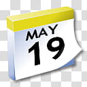 WinXP ICal, May  calendar illustration transparent background PNG clipart