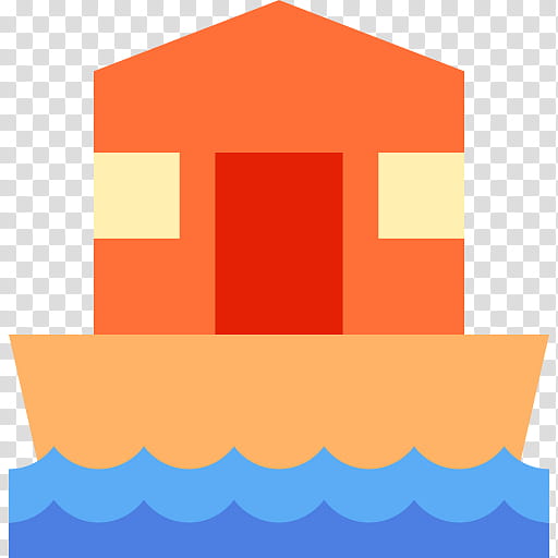 Ship, Boat, Houseboat, Navigation, Seamanship, Boathouse, Orange, Yellow transparent background PNG clipart