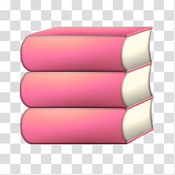 three pink books transparent background PNG clipart