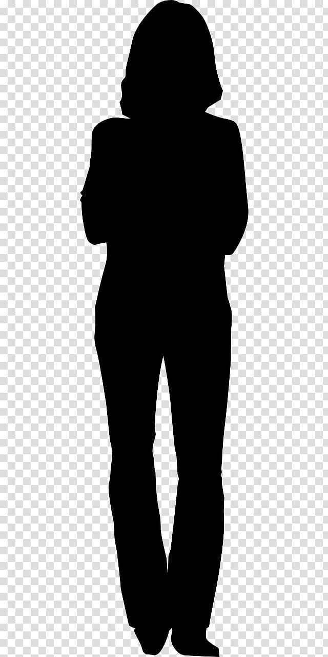 Person, Silhouette, Female, Woman, Human, Businessperson, Standing, Black transparent background PNG clipart