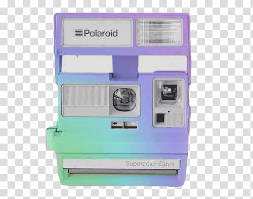 , purple and teal Polaroid land camera transparent background PNG clipart