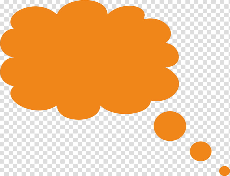 Thought Balloon, Computer, Orange, Yellow transparent background PNG clipart