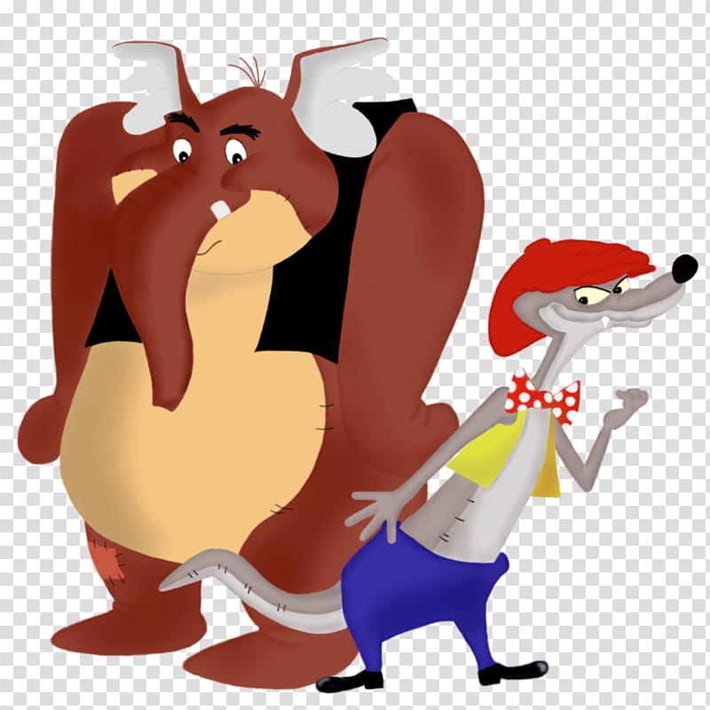 Stan Woozle and Heff Heffalump, elephant and lizard character transparent background PNG clipart