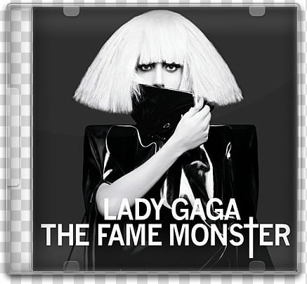 Lady Gaga CD Cover icon, The fame monster transparent background PNG clipart
