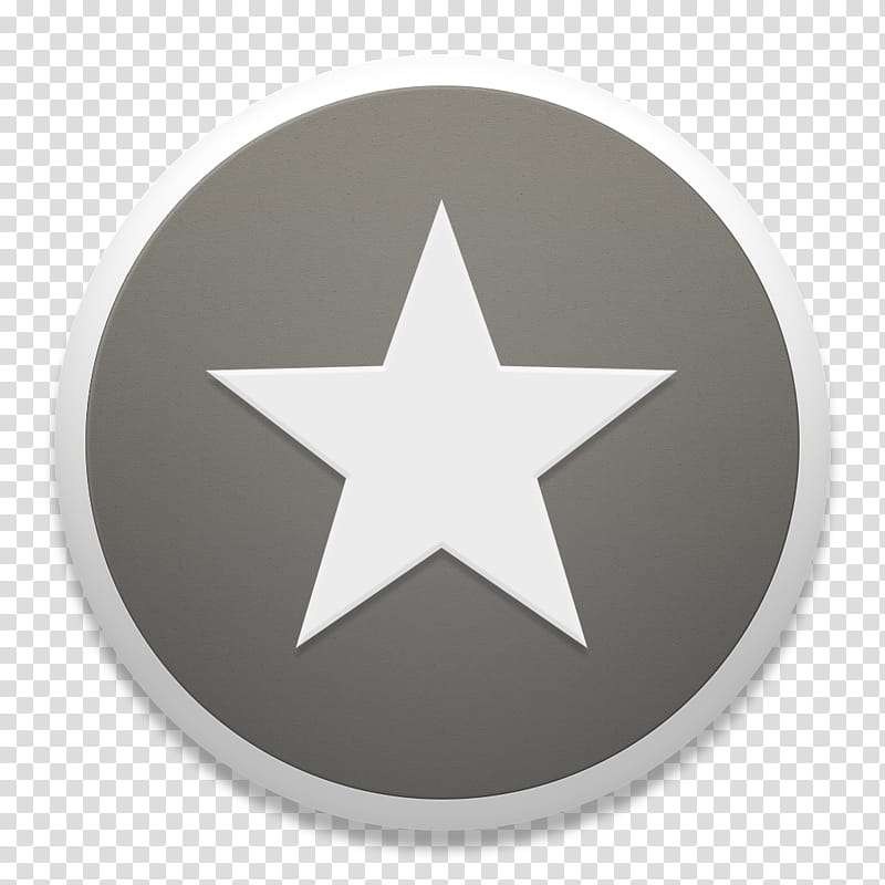 Reeder OS X, gray and white circle with star inside illustration transparent background PNG clipart