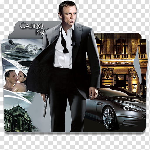 James Bond Casino Royale Folder Icon , Casino Royale v, Casino Royal  collage poster transparent background PNG clipart