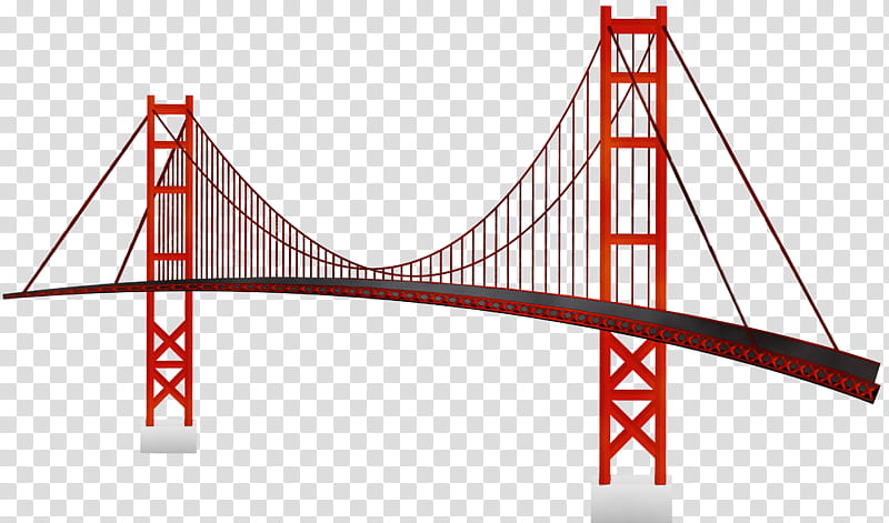 Golden, Watercolor, Paint, Wet Ink, Golden Gate Bridge, Suspension Bridge, Coit Tower, Mackinac Bridge transparent background PNG clipart