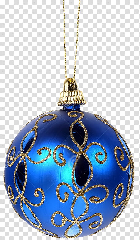 Xmas ornament ball , blue bauble transparent background PNG clipart