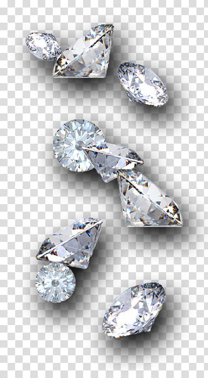 III, scattered of clear gemstones transparent background PNG clipart