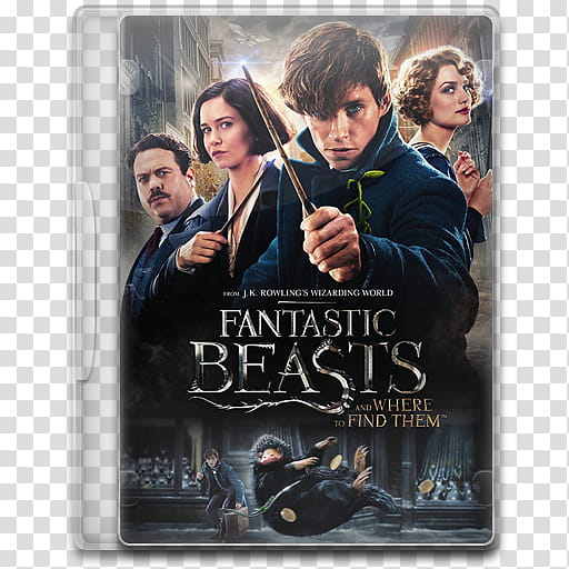 Movie Icon Mega , Fantastic Beasts and Where to Find Them, Fantastic Beasts DVD case icon transparent background PNG clipart