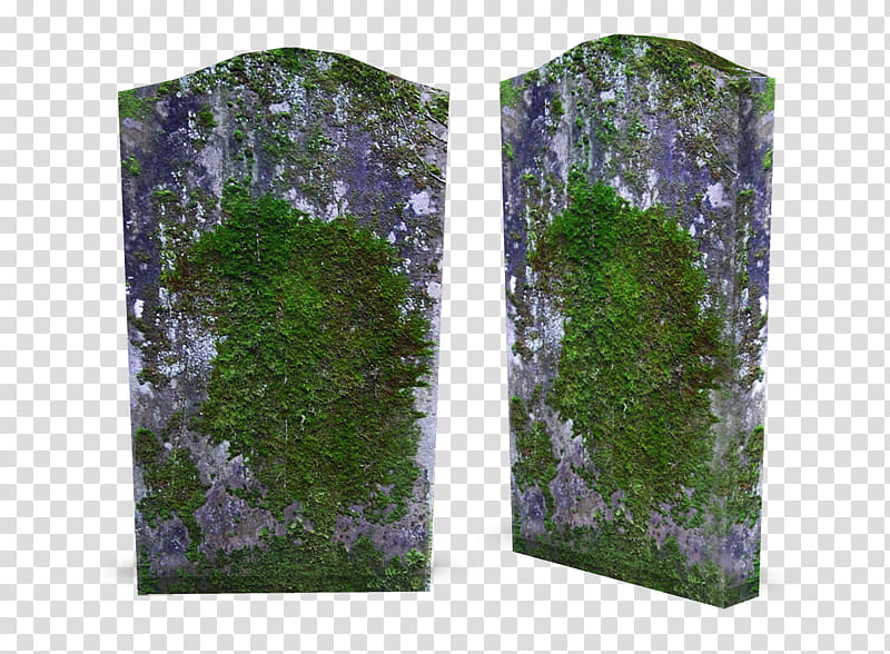 UNRESTRICTED Mossy Gravestones, two gray stones with moss transparent background PNG clipart