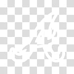 Minimal JellyLock, white Atlanta Braves transparent background PNG clipart