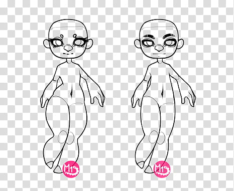 Squishy base free to use, two human body illustration transparent background PNG clipart