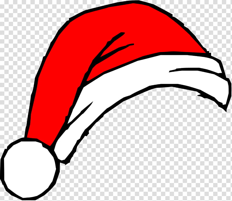red and white Santa hat illustration transparent background PNG clipart