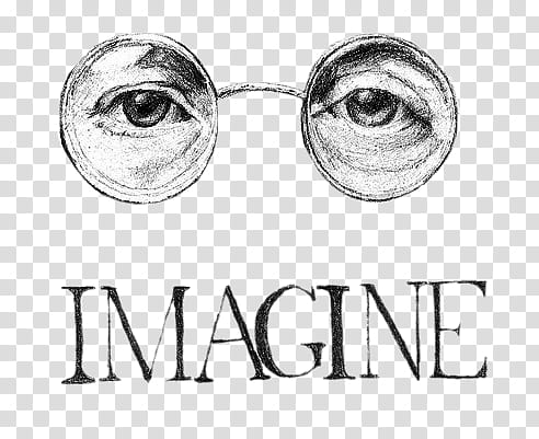Tipo , Imagine text with sketch of eyes wearing glasses transparent background PNG clipart
