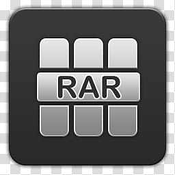 Quadrates Extended, gray and silver RAR logo transparent background PNG clipart