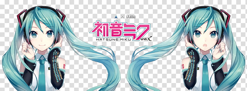 Surprise n Smile Hatsune Miku X Sony H ear on transparent background PNG clipart
