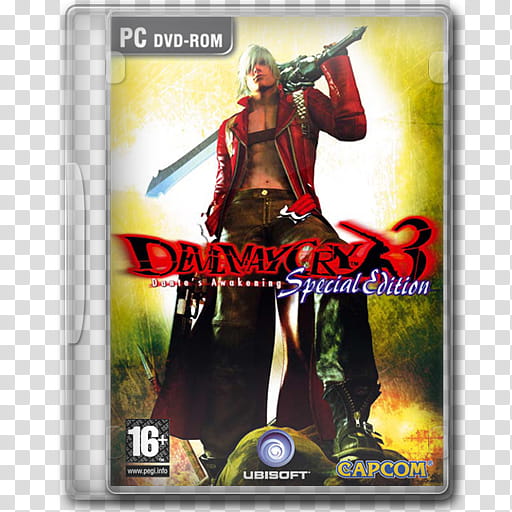 Game Icons , Devil-May-Cry--Special-Edition, closed Devil May Cry  PC DVD-ROM game case transparent background PNG clipart