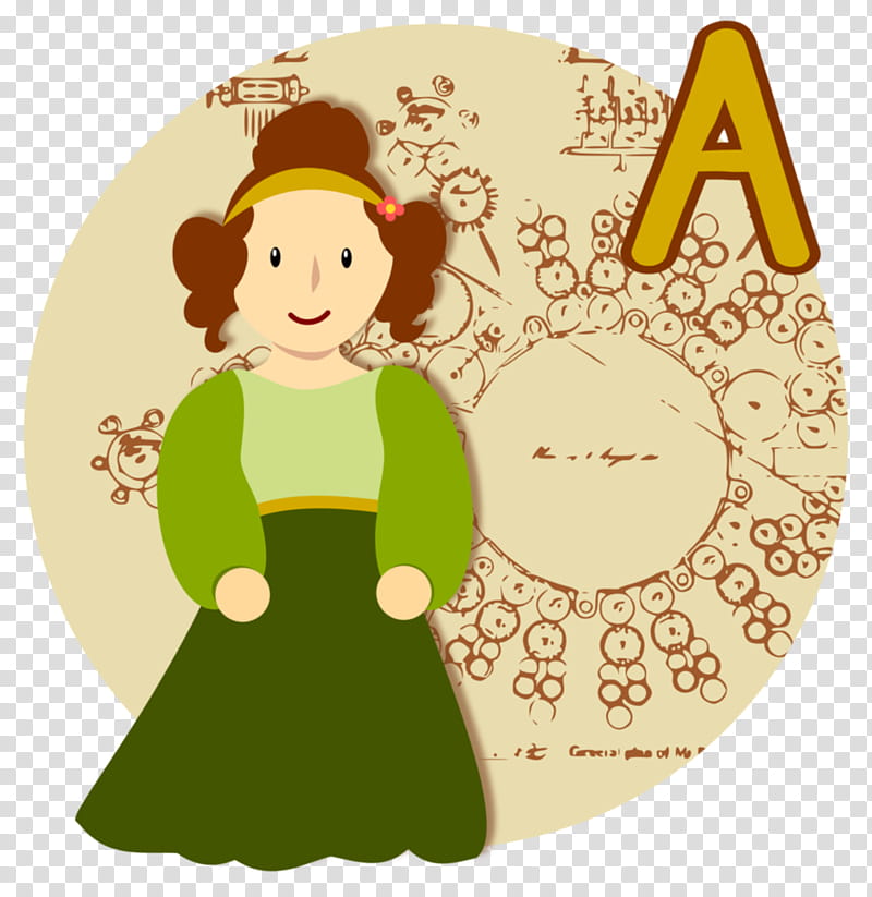 A is for Ada Lovelace transparent background PNG clipart