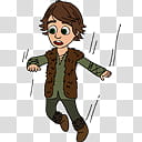 HTTYD Hiccup Shimeji, man wearing brown vest and green shirt illustration transparent background PNG clipart