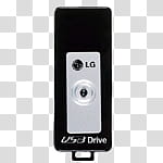 Some media audio icons , q, black and grey LG USB Drive device transparent background PNG clipart