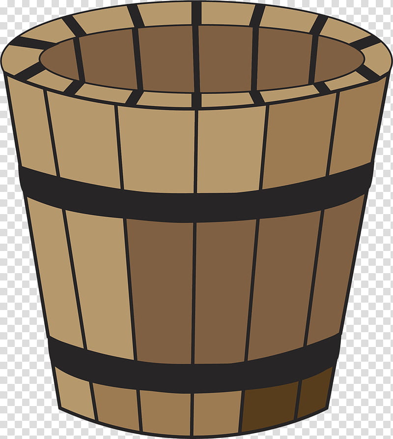 Wood, Bucket, Container, Shipping Containers, Flowerpot, Tableware, Broom, Water transparent background PNG clipart