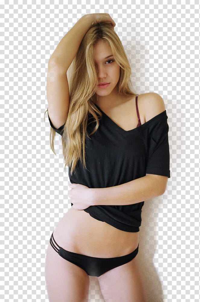  Alexis Ren MEDIANA CALIDAD , woman holding her head transparent background PNG clipart
