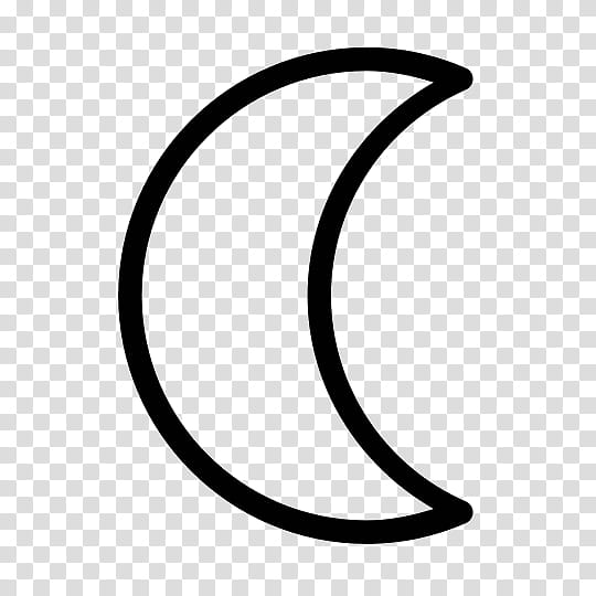 Crescent Moon, Lunar Phase, Full Moon, Line, Symbol, Line Art, Blackandwhite, Coloring Book transparent background PNG clipart