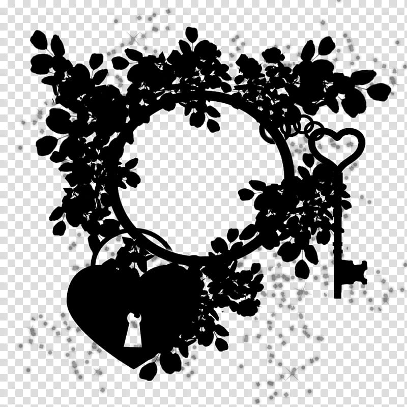 Graphic Heart, Computer, Branching, Blackandwhite, Circle, Plant, Stencil transparent background PNG clipart
