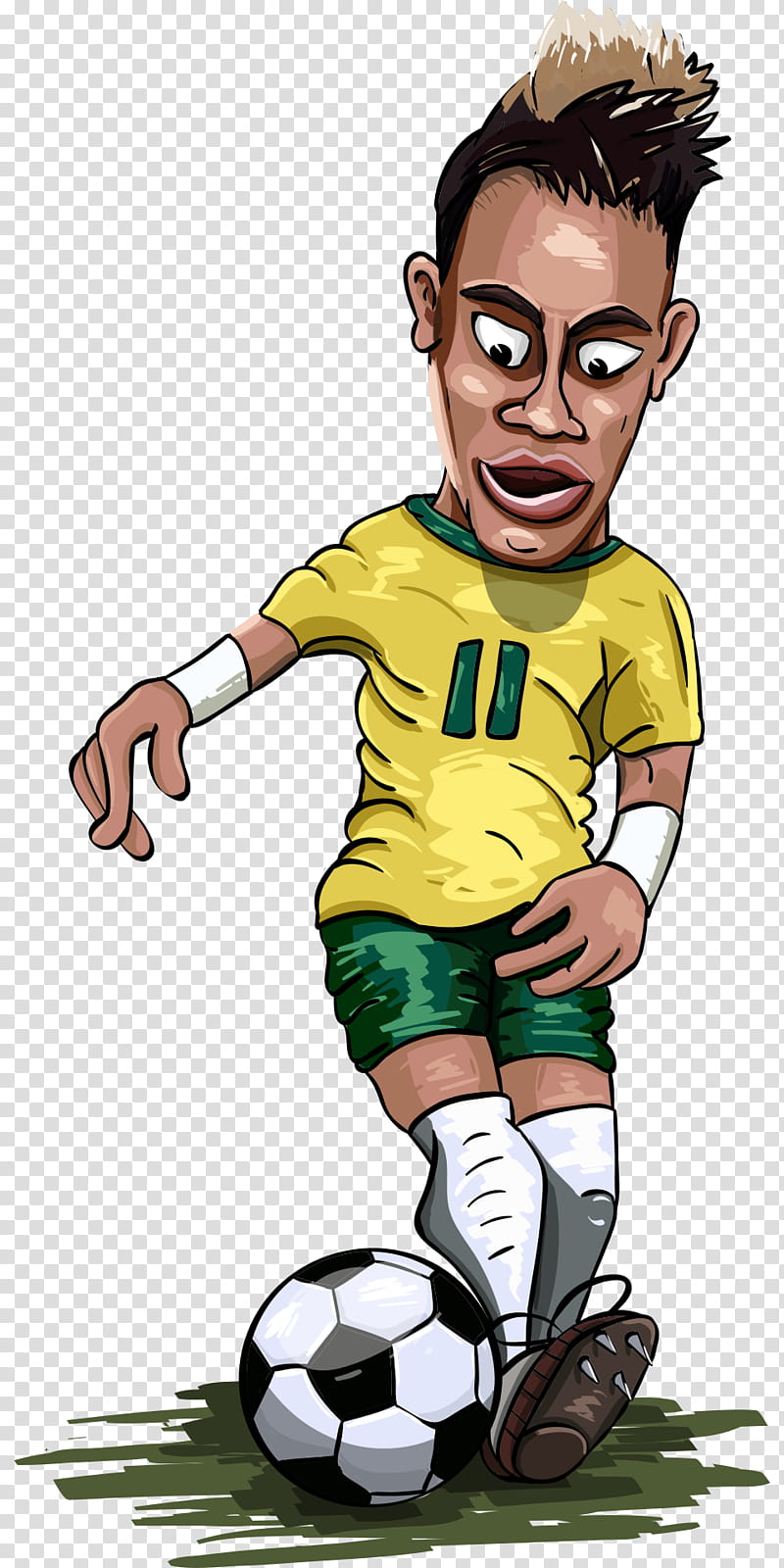 Mascot Logo, Neymar, Football Player, 2018, Painting, Cristiano Ronaldo, Lionel Messi, Cartoon transparent background PNG clipart