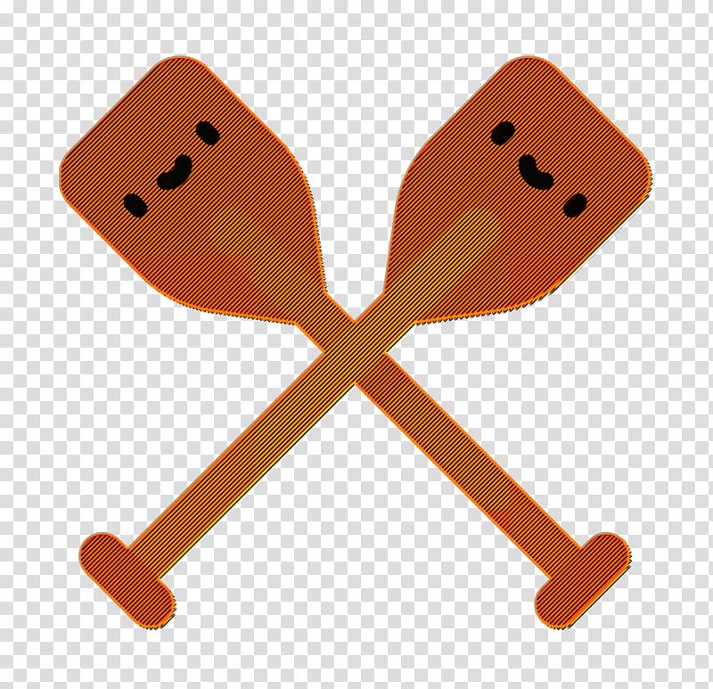 Oars icon Fishing icon Sailor icon, Orange, Games transparent background PNG clipart