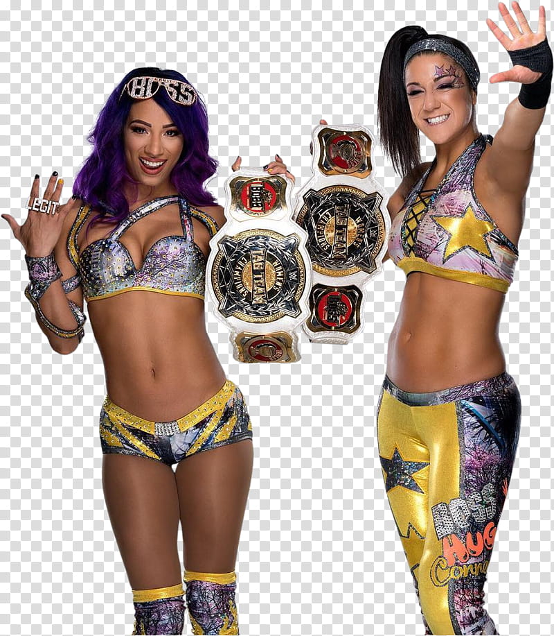 Sasha Banks and Bayley Render transparent background PNG clipart