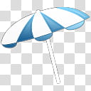 Summer , white and blue umbrella transparent background PNG clipart
