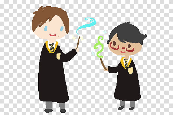 Ben and Kev go to Hogwarts transparent background PNG clipart