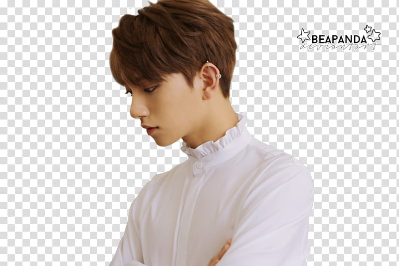 SEVENTEEN ALONE, man wearing white shirt transparent background PNG clipart