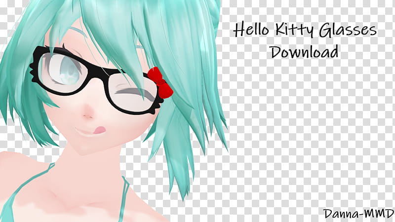 MMD Hello Kitty Glasses transparent background PNG clipart