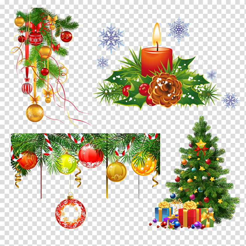 Christmas Tree, Santa Claus, Christmas Day, Christmas Ornament, Ded Moroz, Christmas Decoration, Christmas Tree Candle, Little Christmas transparent background PNG clipart