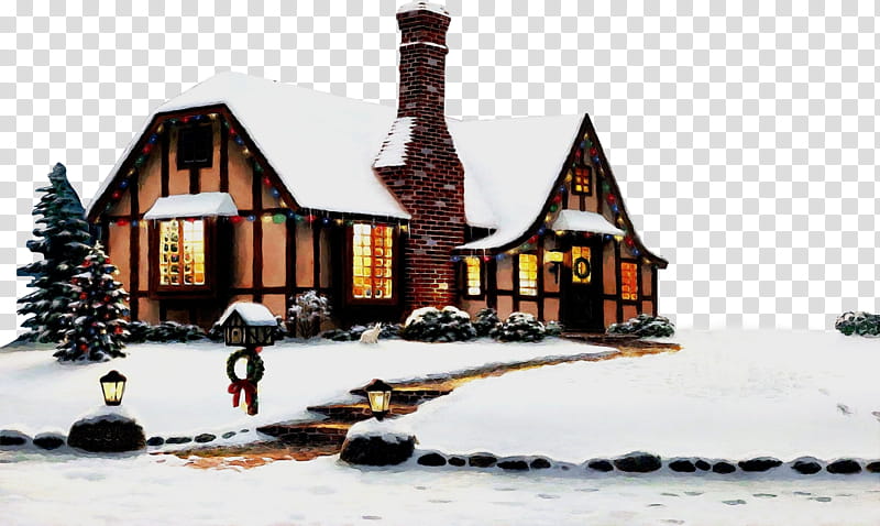 property home town house building, Watercolor, Paint, Wet Ink, Winter
, Snow, Cottage, Real Estate transparent background PNG clipart