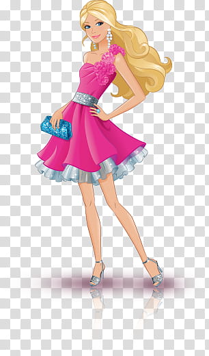 Barbie and Friends, yellow-haired girl illustration transparent background PNG clipart
