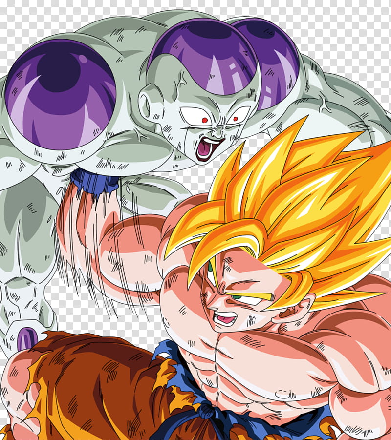 Goku VS Freezer transparent background PNG clipart