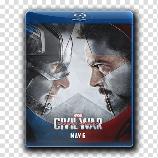 Captain America Civil War  Folder Icons, bluraycover transparent background PNG clipart