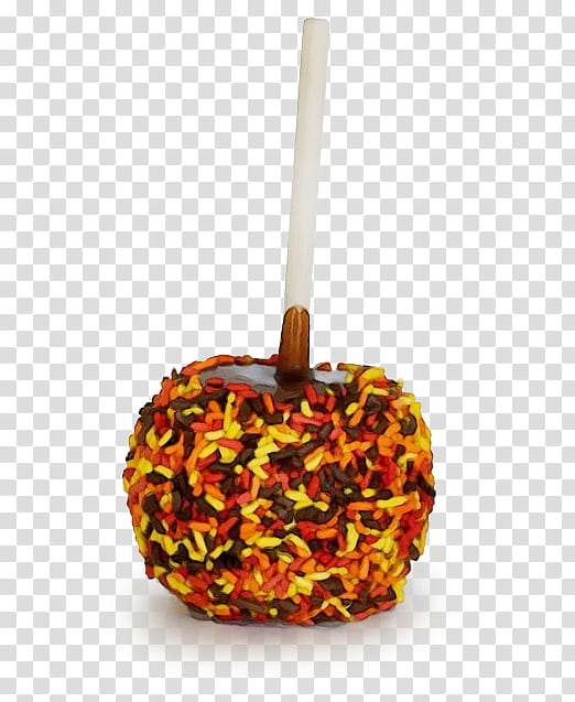 Halloween Food, Watercolor, Paint, Wet Ink, Candy Apple, Caramel Apple, Fruit, Candied Fruit transparent background PNG clipart