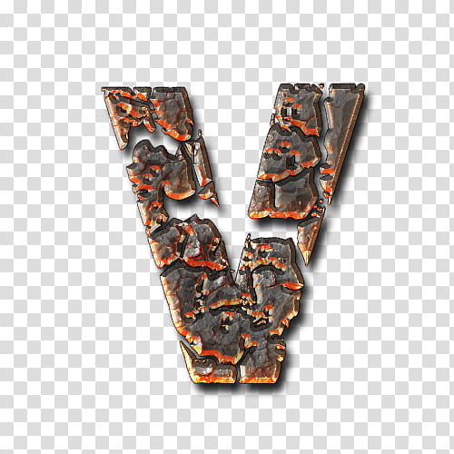 Lava Alphabetical , broken gray and red letter V transparent background PNG clipart