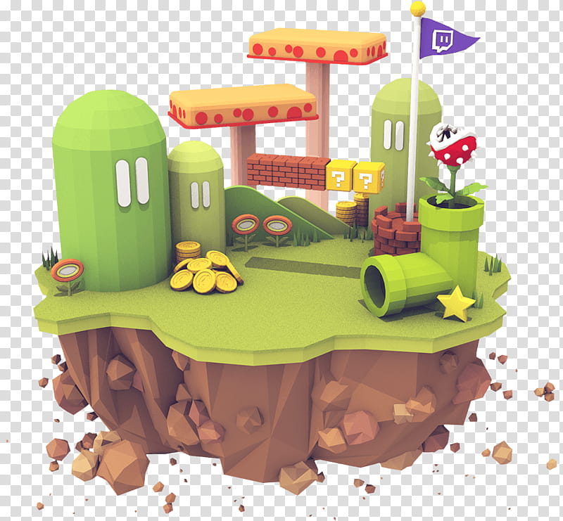 Cartoon Birthday Cake, 3D Computer Graphics, Low Poly, 3D Modeling, Polygon, Video Games, Polygon Mesh, ZBrush transparent background PNG clipart