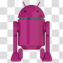 Android D Icons And Blender D Model Set , Android-DIconFuchsia- transparent background PNG clipart