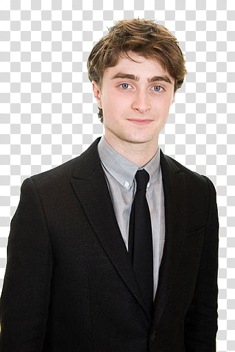 Daniel Radcliffe, smiling man wearing coat transparent background PNG clipart